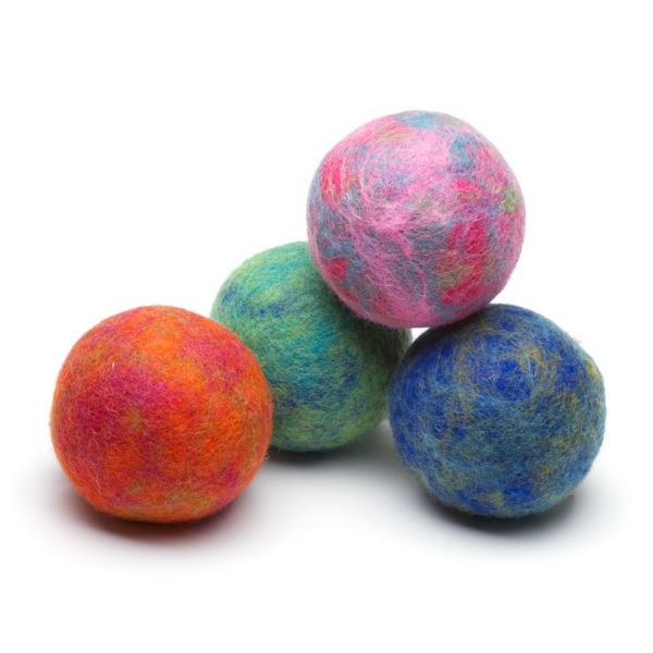 Marbled Boiled Wool Balls