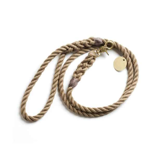 FOUND Natural Rope Leash - Standard Brass