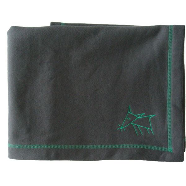 Charcoal Grey with Green Stitching